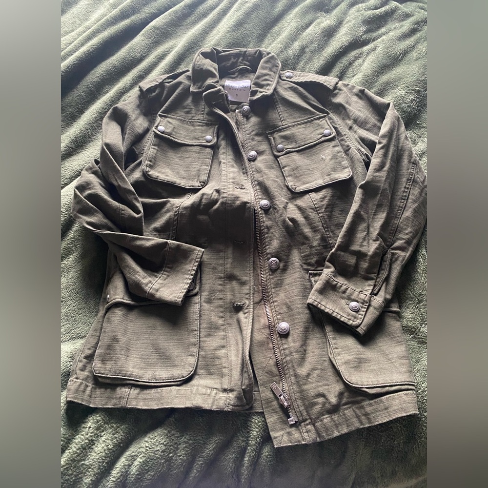 Green utility jacket